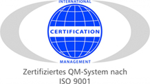 Zertifiziertes QM-System nach ISO 9001